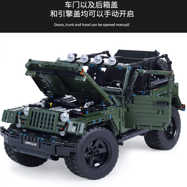 Mould King Technic Series Rc Jeeps Wrangler Adventure Off Road Vehicle Model Building Block Bricks Compatible 3