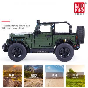 Mould King Technic Series Rc Jeeps Wrangler Adventure Off Road Vehicle Model Building Block Bricks Compatible 4