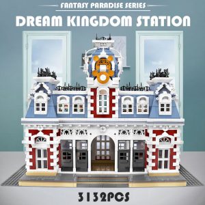 Mould King 11004 Streetview Building Blocks The Station Of The Creamland Model Sets Assembly Bricks Kids 1