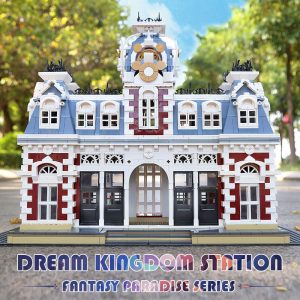 Mould King 11004 Streetview Building Blocks The Station Of The Creamland Model Sets Assembly Bricks Kids 5
