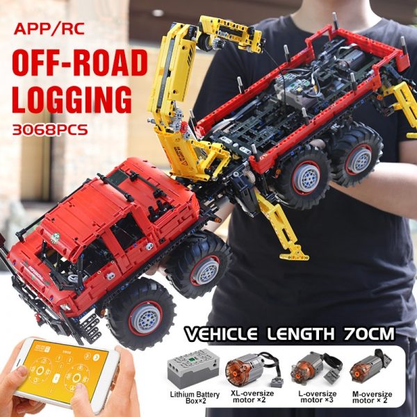 Mould King 13146 Technic Articulated 8 8 Off Road Remote Control Truck Model Set Moc 15805 1