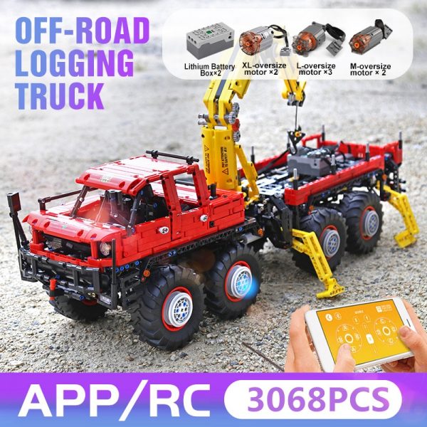 Mould King 13146 Technic Articulated 8 8 Off Road Remote Control Truck Model Set Moc 15805 2