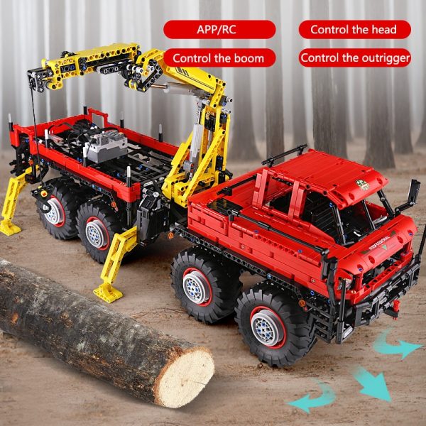Mould King 13146 Technic Articulated 8 8 Off Road Remote Control Truck Model Set Moc 15805 4