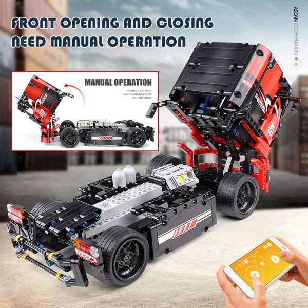 Mould King 15002 Technic Series The Red Racing Remote Control Car Assembly Kits 42041 Building Blocks 5