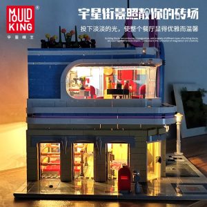 Mould King 16001 City Streetview Toys The Downtown Diner Model Sets Assembly Bricks Building Blocks Kids 3