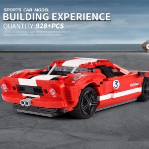 Mould King Moc Technic Car Toys Red Phanton Fords Gt Racing Car Model 10001 Building Blocks 2