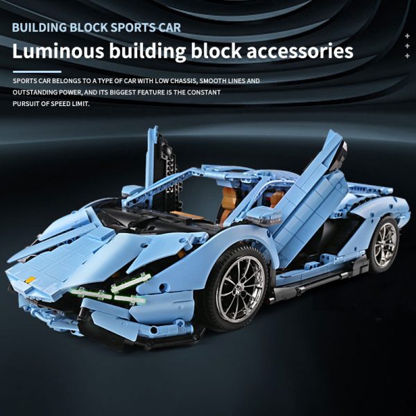 Mould King Remote Control Car Technic Limborghinis Racing Car Model Set Building Blocks 13056 Kids Diy 2