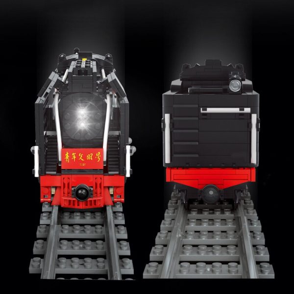 Mould King 12003 City Series The Qj Steam Locomotives Remote Control Train Building Blocks Bricks Kids 3