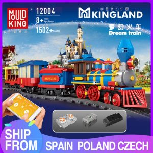 Mould King 12004 City Series The Mkingland Dream Train Remote Control Train Building Blocks Bricks Kids