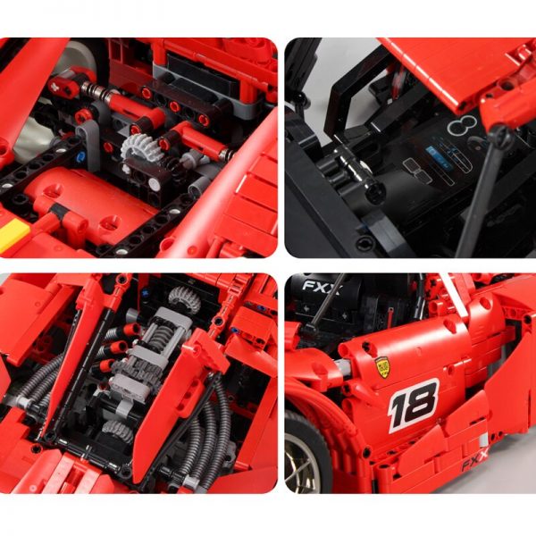 Mould King Moc 13085 Technic Series Ferraried Fxx F40 Enzo Sports Car Model Building Blocks Bricks 3
