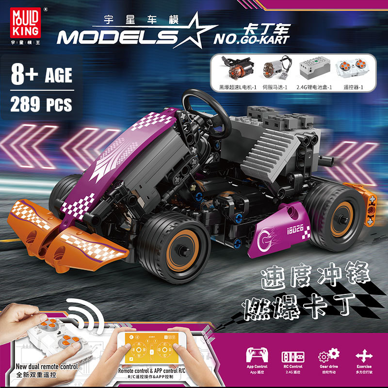 TECHNICIAN MOULD KING 18026 Electric Remote Control APP Purple Karting