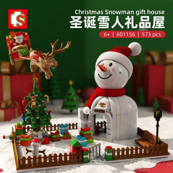Creator Sembo 601156 Snowman Gift House (1)