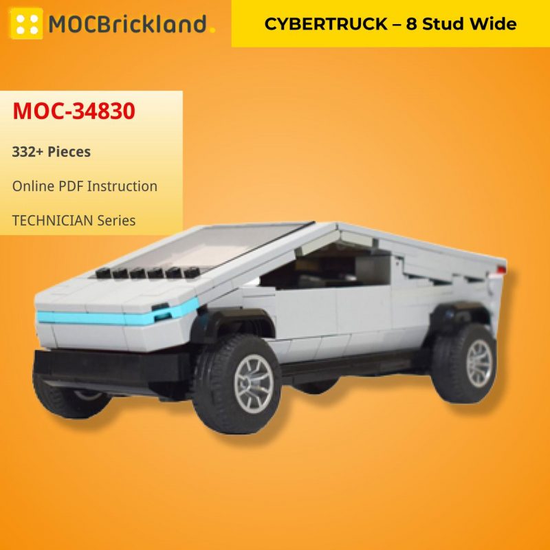 MOCBRICKLAND MOC-34830 CYBERTRUCK – 8 Stud Wide