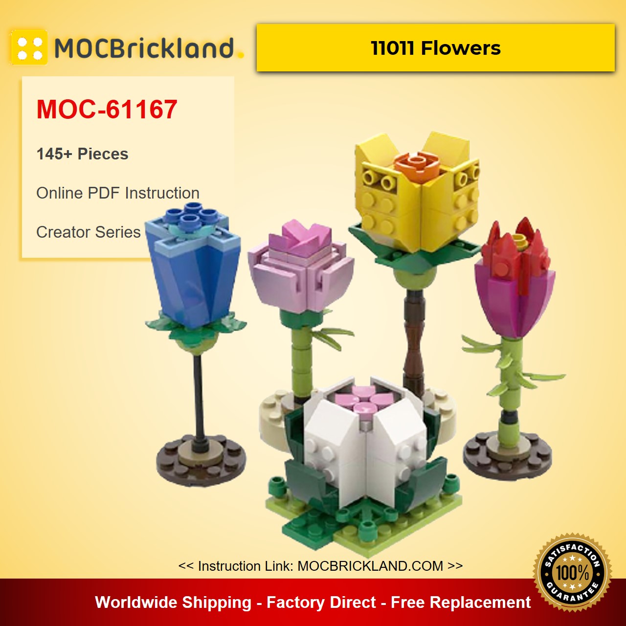 MOCBRICKLAND MOC-61167 11011 Flowers