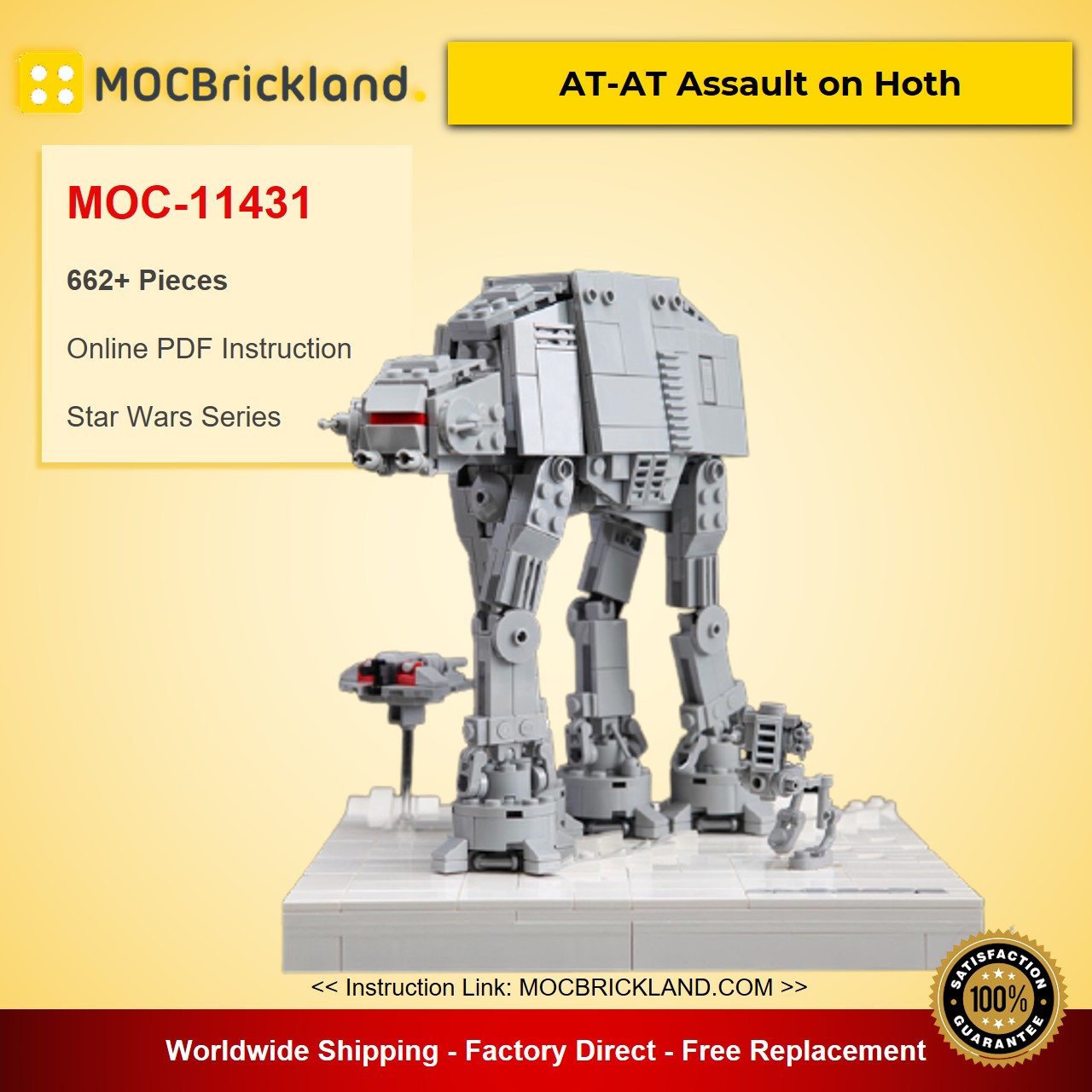 MOCBRICKLAND MOC-11431 AT-AT Assault on Hoth