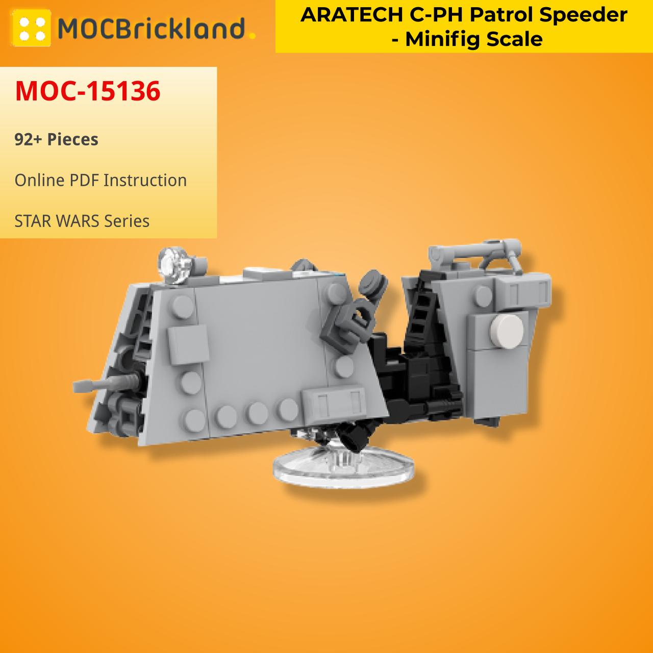 MOCBRICKLAND MOC-15136 ARATECH C-PH Patrol Speeder - Minifig Scale