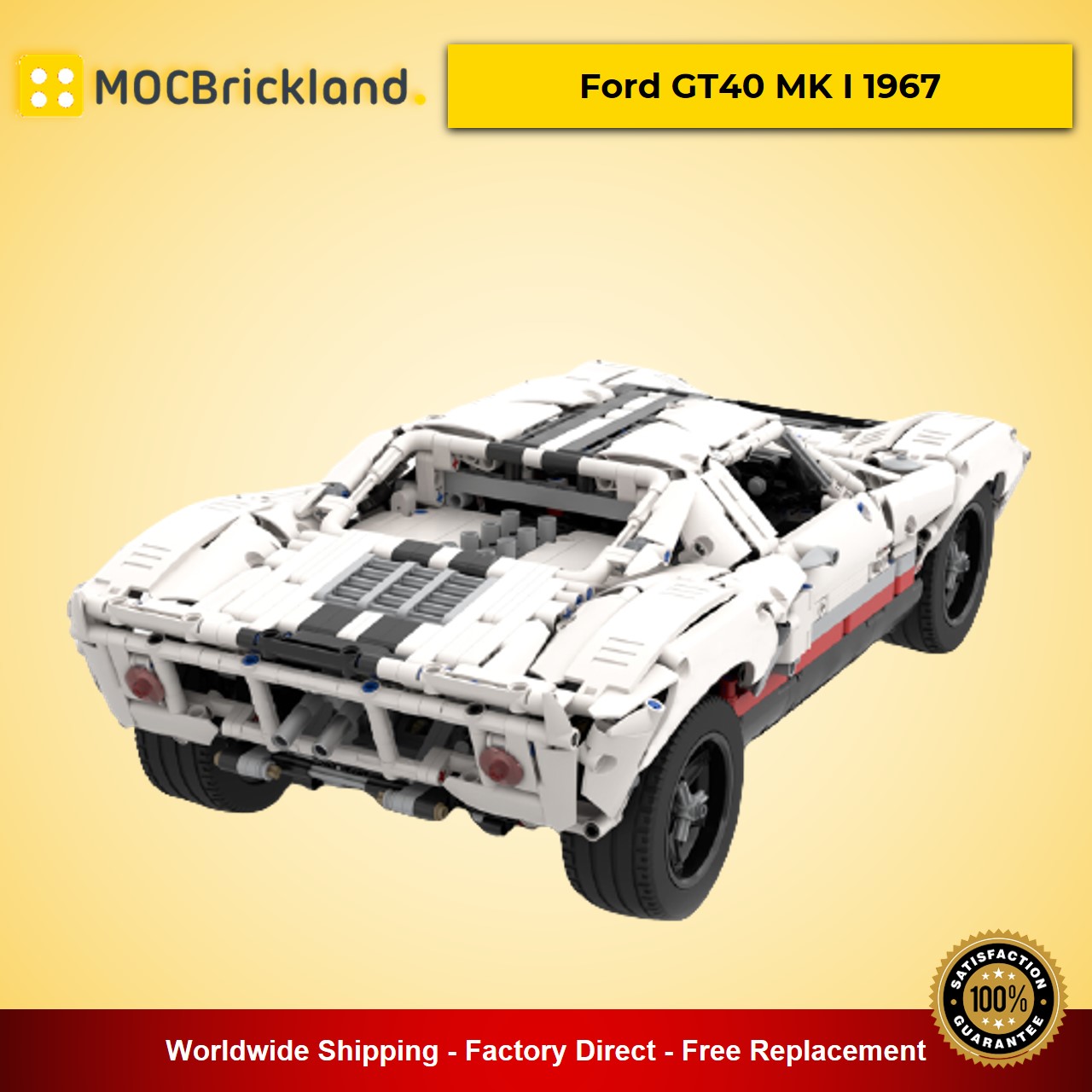 MOCBRICKLAND MOC-33807 Ford GT40 MK I 1967