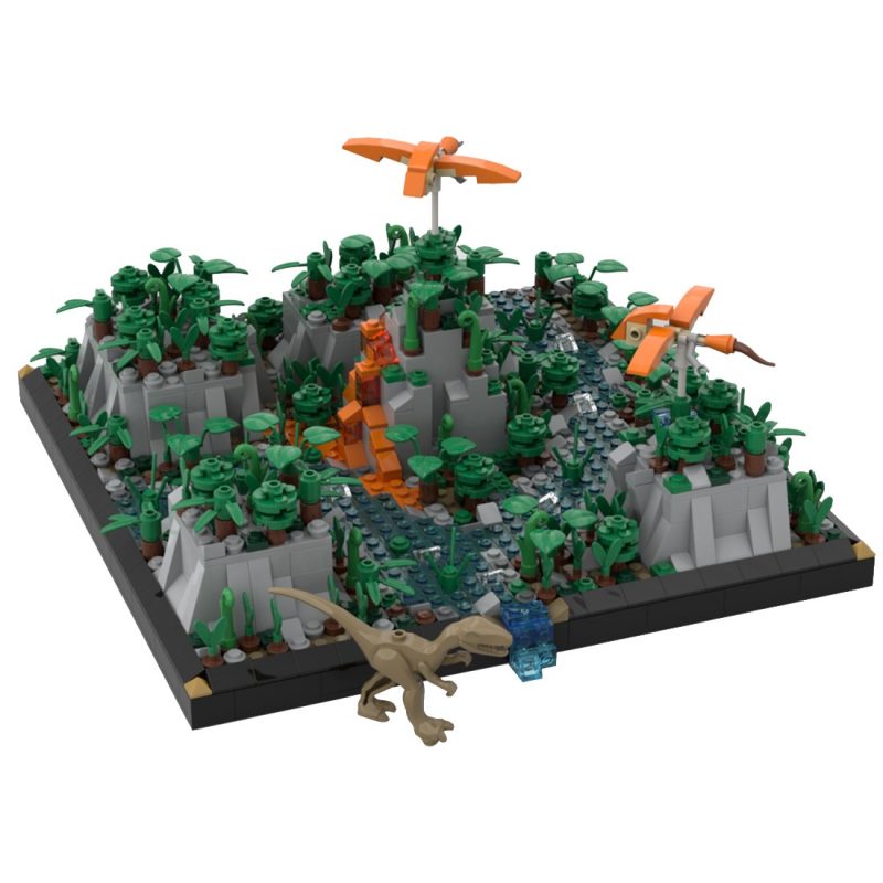 MOCBRICKLAND MOC-35453 Jurassic Environment Diorama
