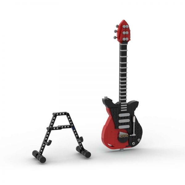 Creator Moc 62847 Guitar Red Special And Display Stand Mocbrickland (3)