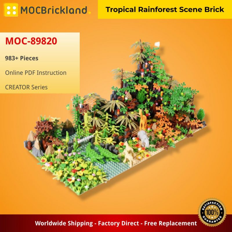 MOCBRICKLAND MOC-89820 Tropical Rainforest Scene Brick