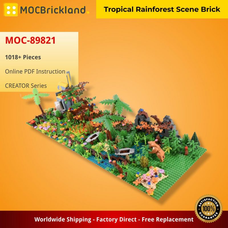 MOCBRICKLAND MOC-89821 Tropical Rainforest Scene Brick