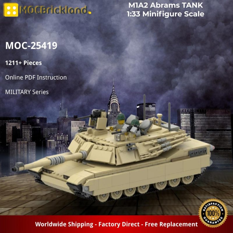 MOCBRICKLAND MOC-25419 M1A2 Abrams TANK 1:33 Minifigure Scale