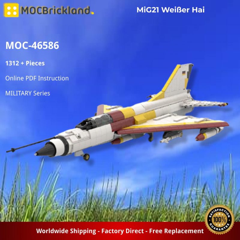 MOCBRICKLAND MOC-46586 MiG21 Weißer Hai