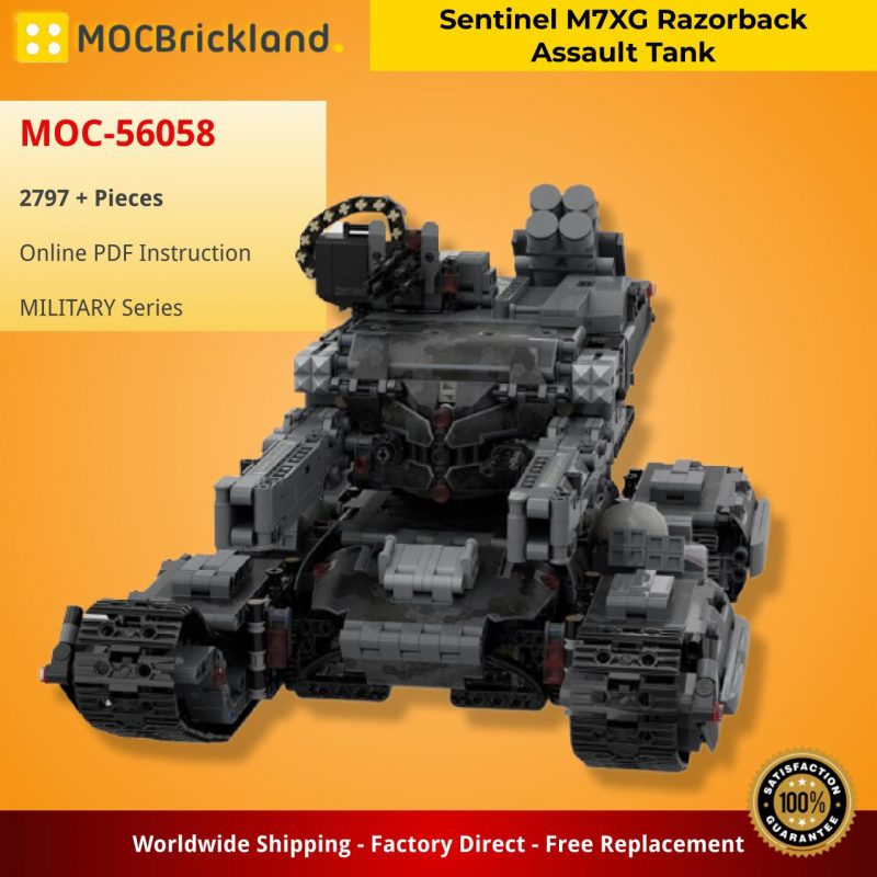 MOCBRICKLAND MOC-56058 Sentinel M7XG Razorback Assault Tank