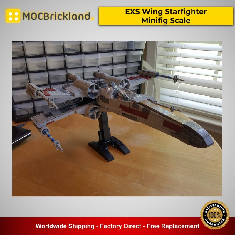 MOCBRICKLAND MOC 18144 EXS Wing Starfighter Minifig Scale