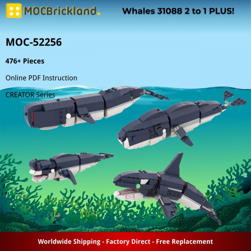 MOCBRICKLAND MOC-52256 Whales 31088 2 to 1 PLUS!
