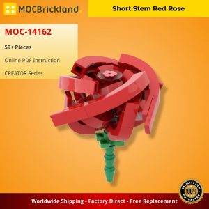 Mocbrickland Moc 14162 Short Stem Red Rose (2)