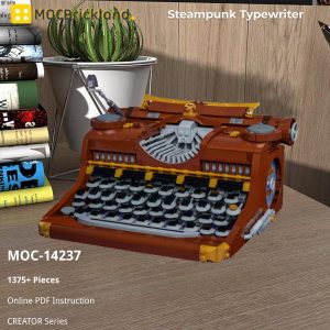Mocbrickland Moc 14237 Steampunk Typewriter (2)