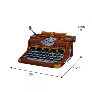 Mocbrickland Moc 14237 Steampunk Typewriter (3)