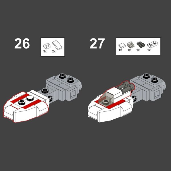 Mocbrickland Moc 33057 Micro Resistance Starfighters (3)