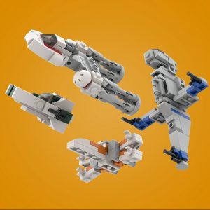 Mocbrickland Moc 33057 Micro Resistance Starfighters (4)
