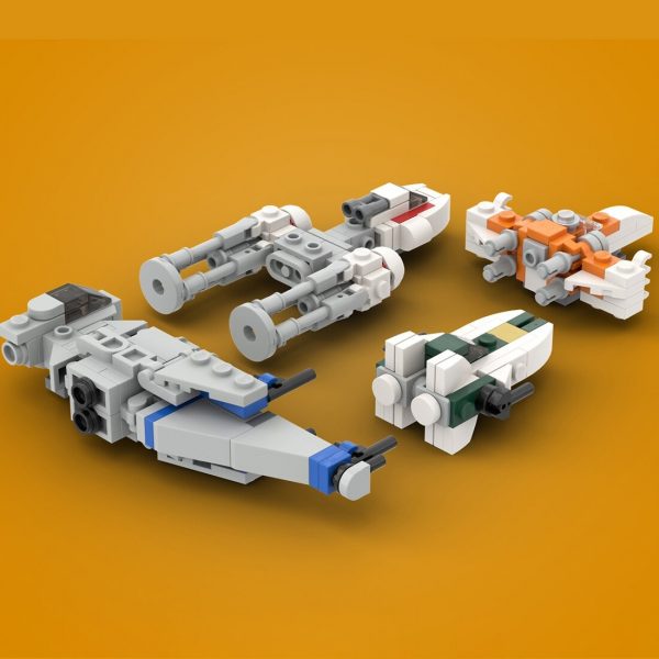 Mocbrickland Moc 33057 Micro Resistance Starfighters (5)