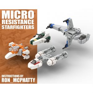 Mocbrickland Moc 33057 Micro Resistance Starfighters (6)