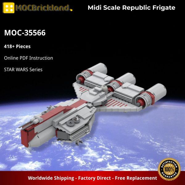 Mocbrickland Moc 35566 Midi Scale Republic Frigate (2)