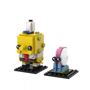 Mocbrickland Moc 38051 Spongebob And Gary Brickheadz (1)