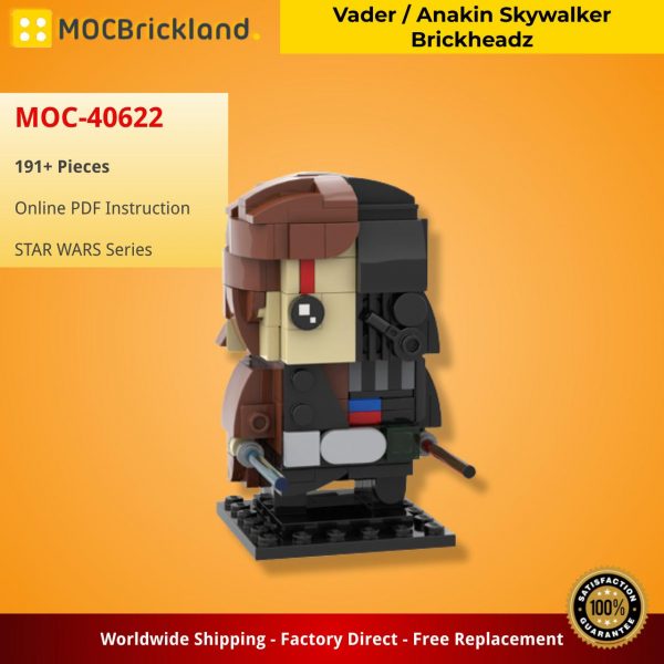 Mocbrickland Moc 40622 Vader Anakin Skywalker Brickheadz (2)