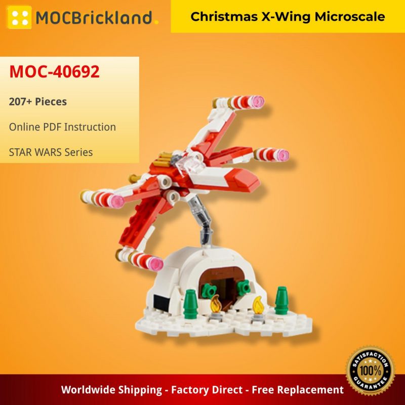 MOCBRICKLAND MOC-40692 Christmas X-Wing Microscale