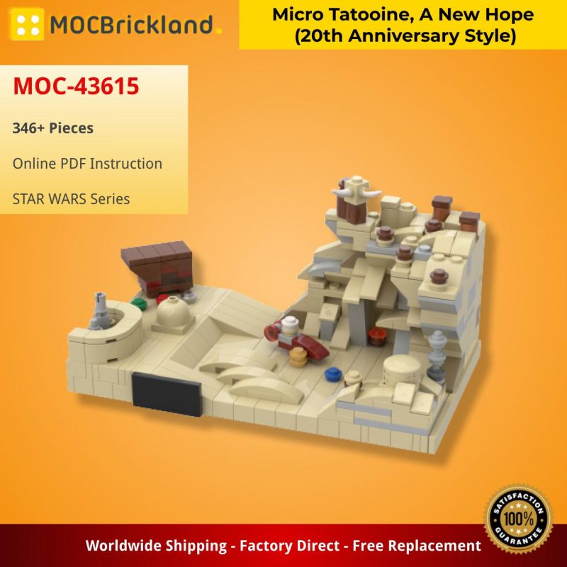 MOCBRICKLAND MOC-43615 Micro Tatooine, A New Hope (20th Anniversary Style)