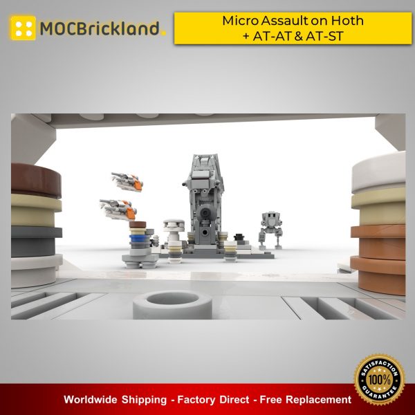 Mocbrickland Moc 44946 Micro Assault On Hoth + At At & At St (6)