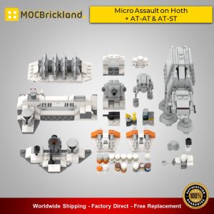 Mocbrickland Moc 44946 Micro Assault On Hoth + At At & At St (7)