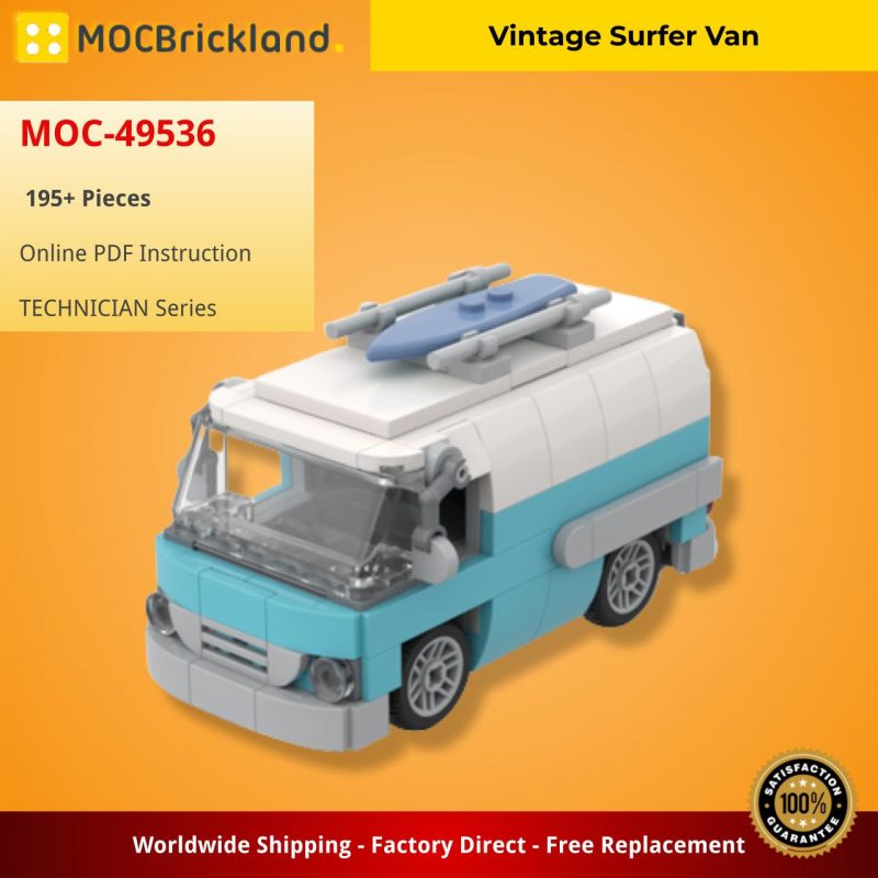 MOCBRICKLAND MOC-49536 Vintage Surfer Van