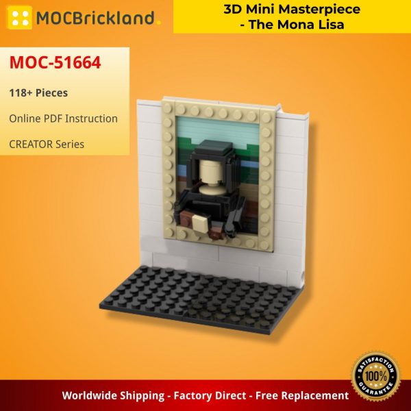 Mocbrickland Moc 51664 3d Mini Masterpiece The Mona Lisa (2)