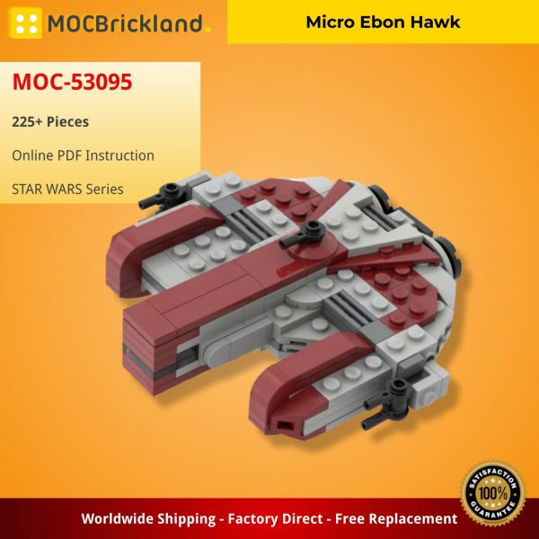 Mocbrickland Moc 53095 Micro Ebon Hawk (2)