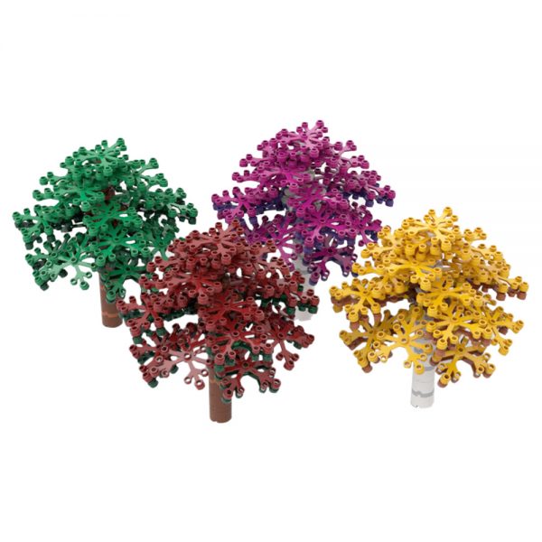 Mocbrickland Moc 54264 Colorful Trees For Modular Models (1)