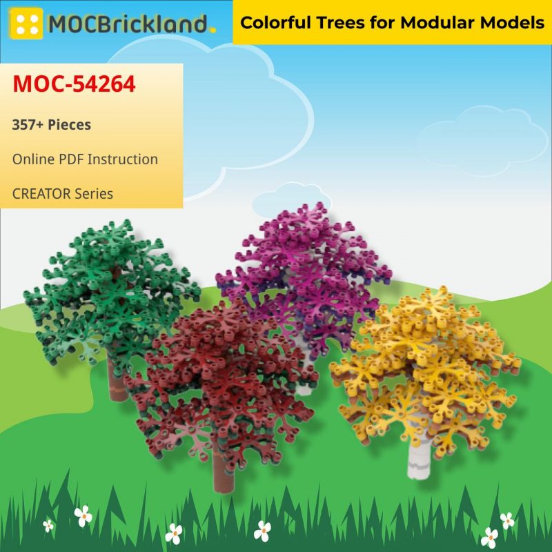 MOCBRICKLAND MOC-54264 Colorful Trees for Modular Models