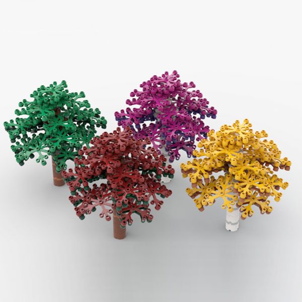 Mocbrickland Moc 54264 Colorful Trees For Modular Models (4)